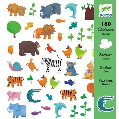 Samolepky Djeco 160ks Zoo