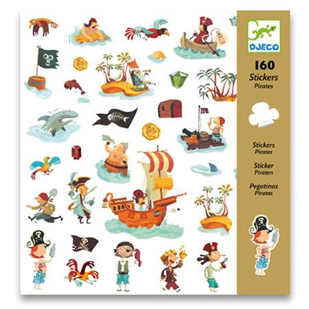 Samolepky Djeco 160ks Piráti