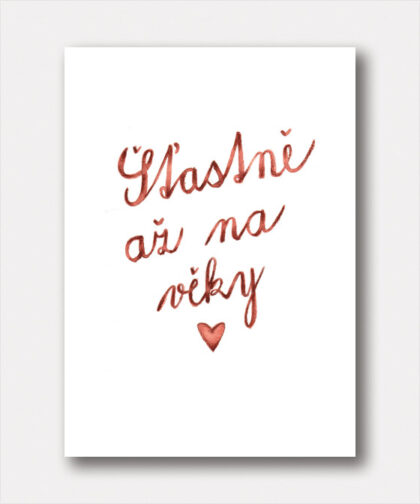 Blahopřání A6 Šťastně až na věky