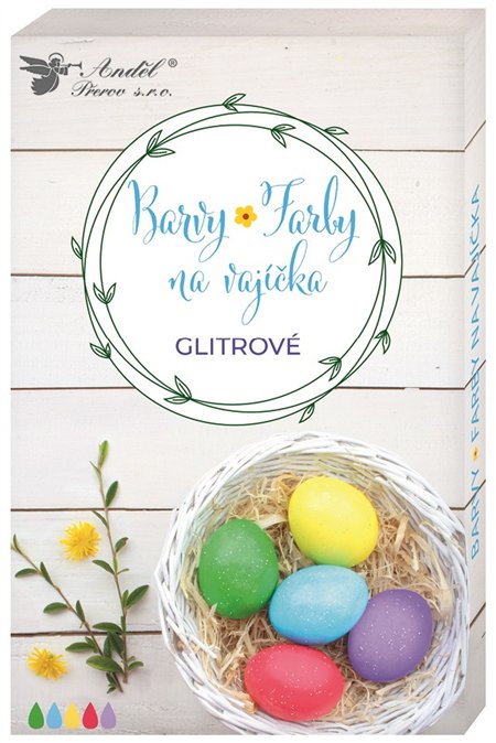 Barva na vajíčka Sada Glitrové