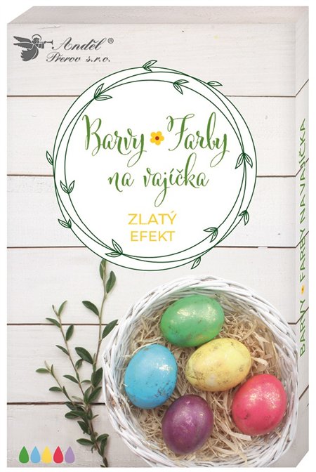 Barva na vajíčka Sada Zlatý efekt