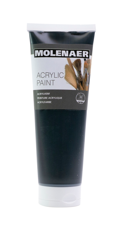 Barvy akryl 250ml Molenaer černá