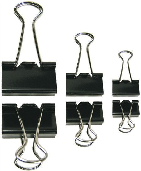 Binder klip černý double 25mm