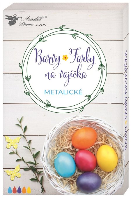 Barva na vajíčka Sada Metalické