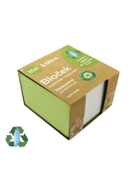 Bloček Kostka bílá nelepená 80x80 5