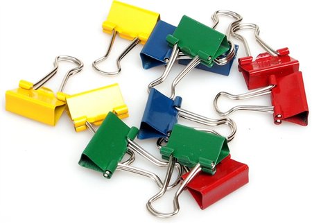 Binder klip barevný 19mm