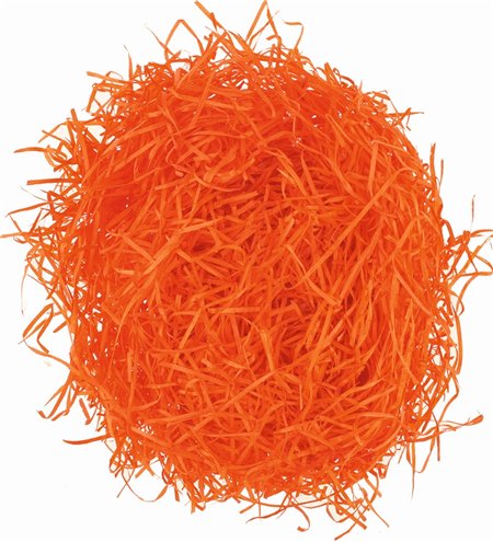 Dekorační dřevěná tráva 50g - oranžová