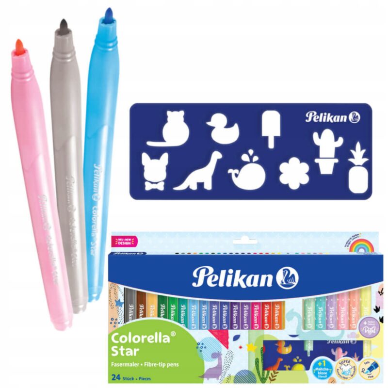 Fixy 24ks Pelikan se šablonou